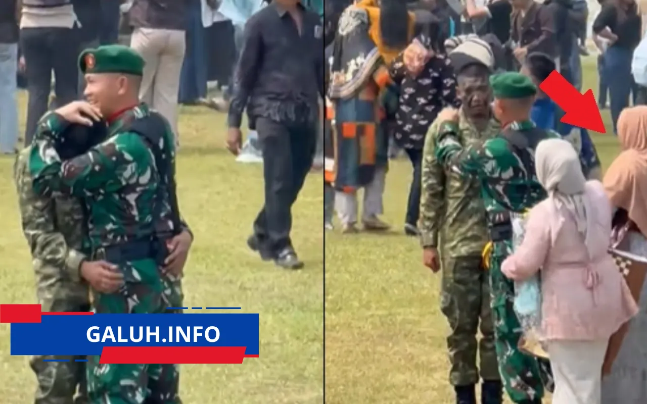 Prajurit TNI AD dipeluk komandan saat kelulusan