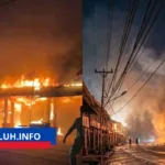 kebakaran pasar sungai duri bengkayang 50 ruko hangus