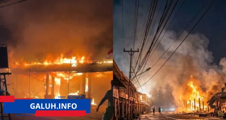 kebakaran pasar sungai duri bengkayang 50 ruko hangus