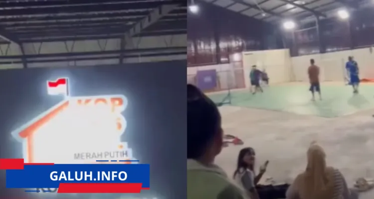 Gedung Kopdes Merah Putih dipakai badminton