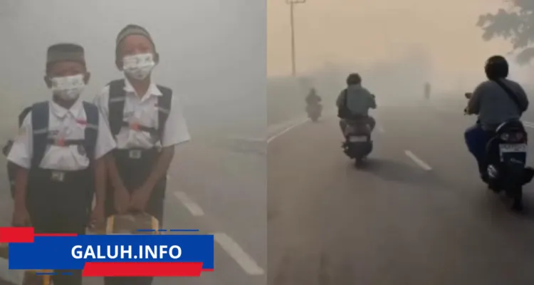 Kabut asap Karhutla Kalimantan tembus Malaysia 108 sekolah