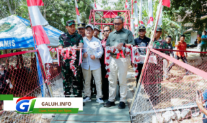 embatan Perintis Garuda yang menghubungkan Sidaharja Pamarican dan Kutawaringin Purwadadi resmi diresmikan.