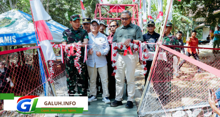 embatan Perintis Garuda yang menghubungkan Sidaharja Pamarican dan Kutawaringin Purwadadi resmi diresmikan.