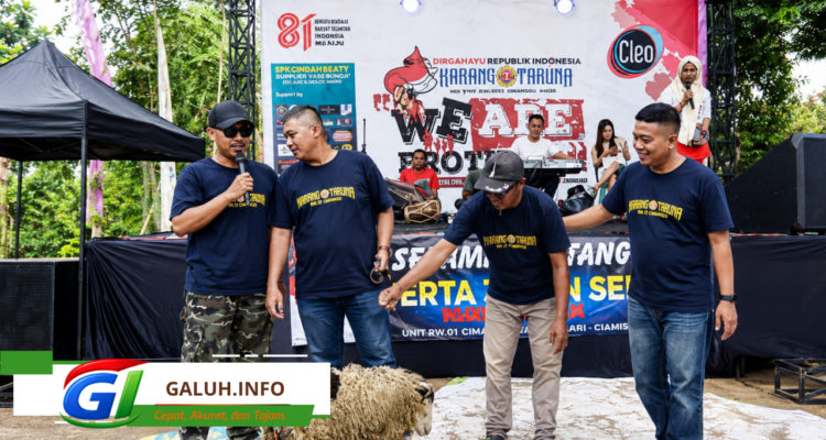 Peringatan HUT RI ke-81 di Desa Linggasari Ciamis berlangsung unik. Karang Taruna