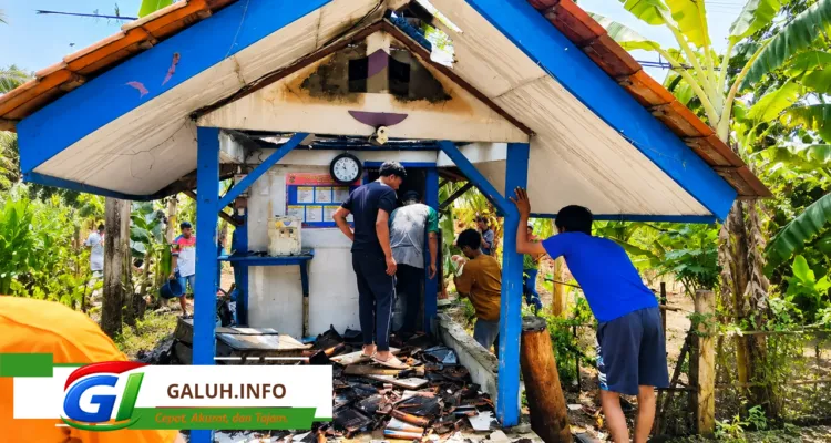Lumbung Padi dan Pos Ronda di Purwadadi Ciamis Terbakar,