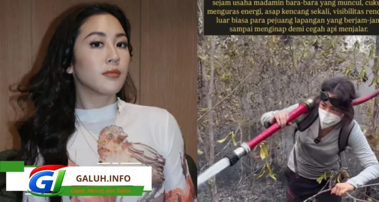 Sherina Munaf turun membantu pemadaman karhutla