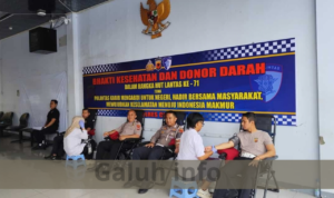 Hari Lalu Lintas ke-71, Satlantas Polres Ciamis Kumpulkan 36 Labu Darah