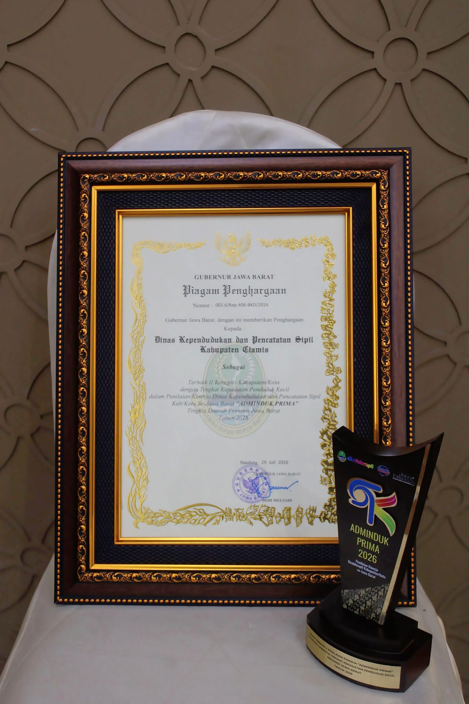 Ciamis Catat Dua Prestasi Sekaligus, TP2DD dan Disdukcapil Raih Penghargaan